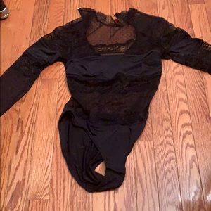 Sheer Black Bodysuit